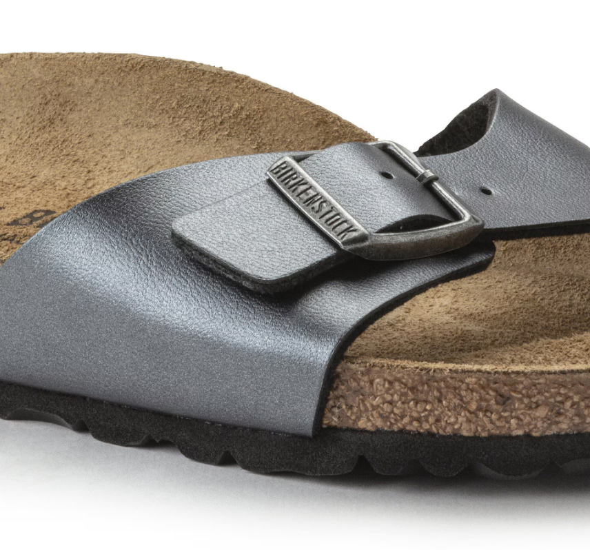 Birkenstock Madrid Birko-Flor Metallic Black Narrow