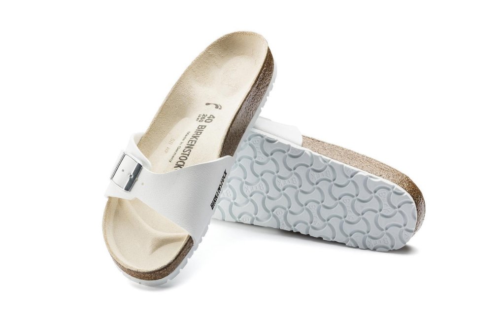 Birkenstock Madrid Birko-Flor - White, Narrow