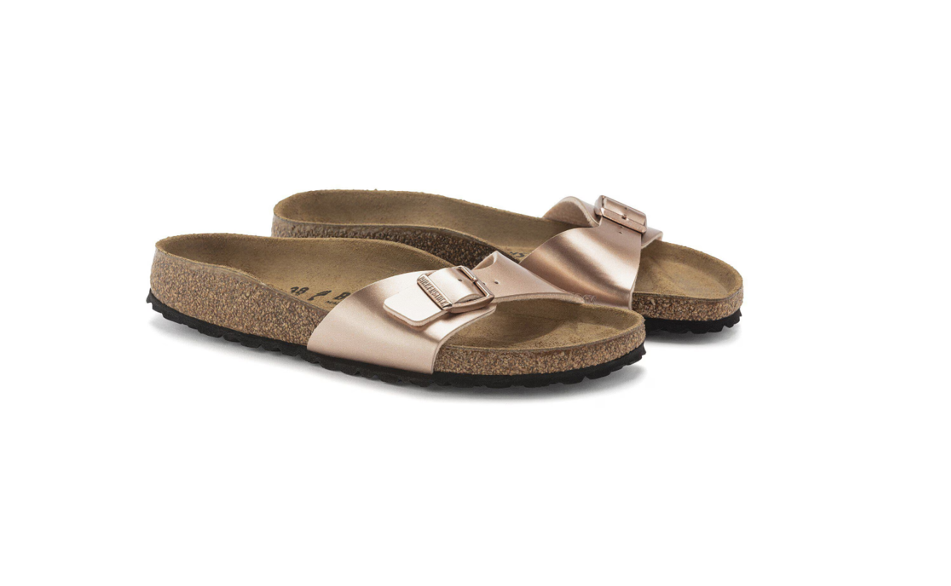 Birkenstock Madrid Birko-Flor Metallic Copper Sandal Narrow