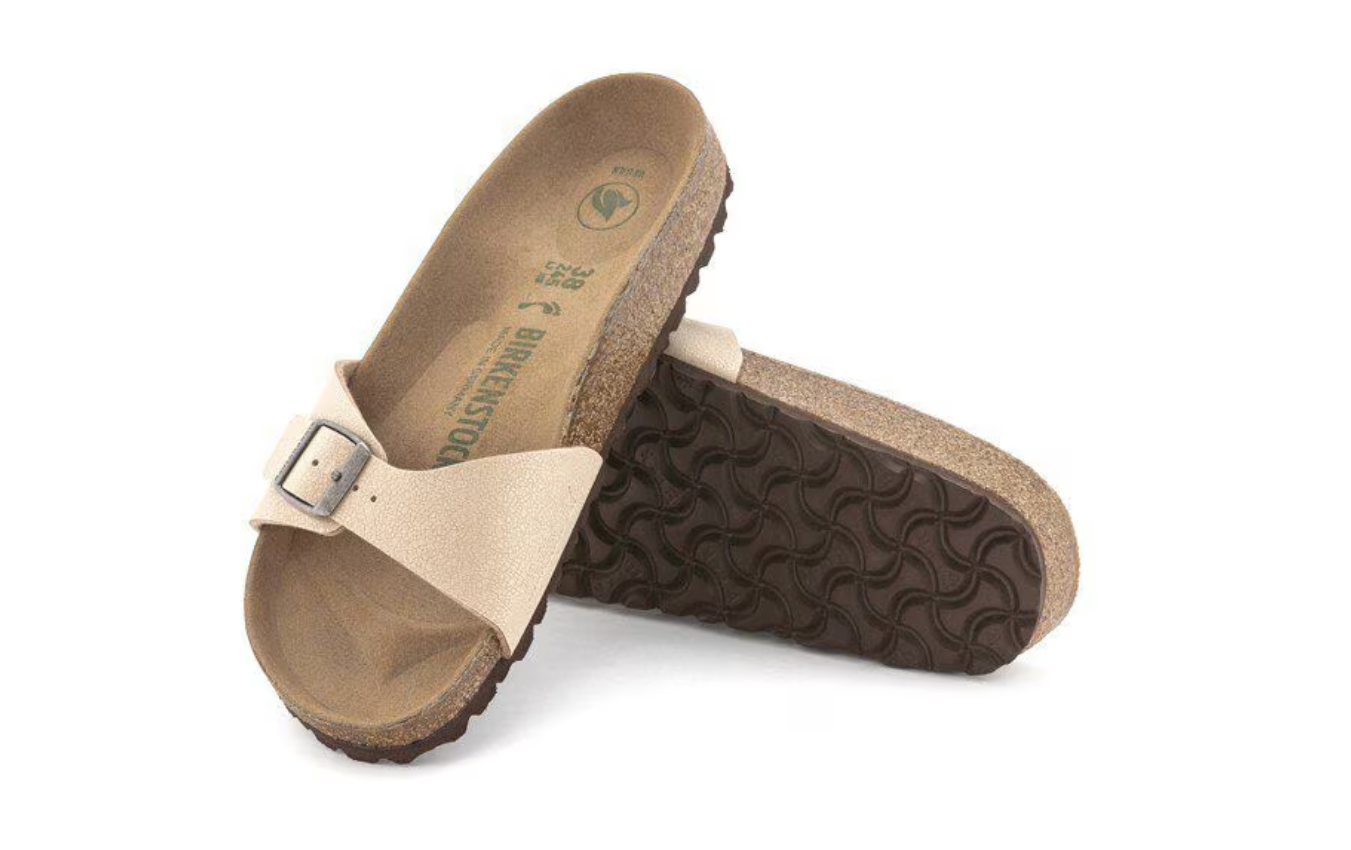 Birkenstock Madrid Vegan Birko-Flor Nubuck Sandals - Narrow Fit, Light Rose