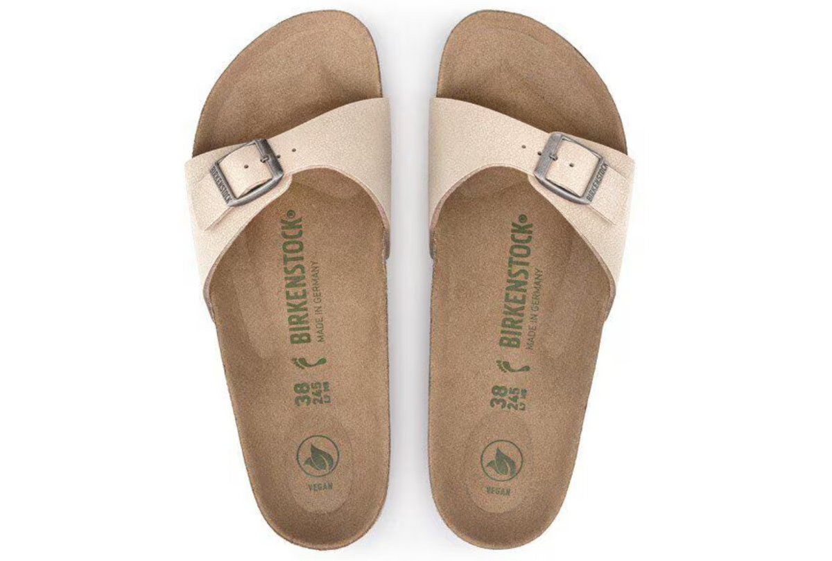 Birkenstock Madrid Vegan Birko-Flor Nubuck Sandals - Narrow Fit, Light Rose