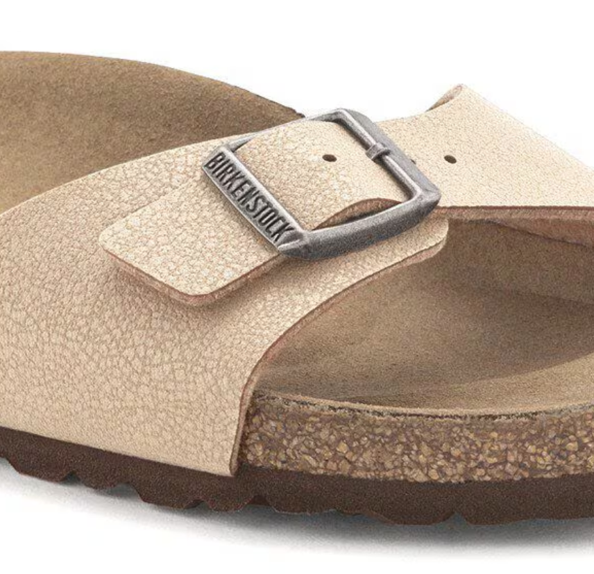 Birkenstock Madrid Vegan Birko-Flor Nubuck Sandals - Narrow Fit, Light Rose