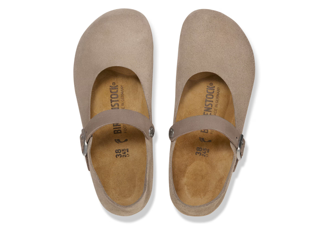 Birkenstock Mantova Suede Leather Taupe Regular