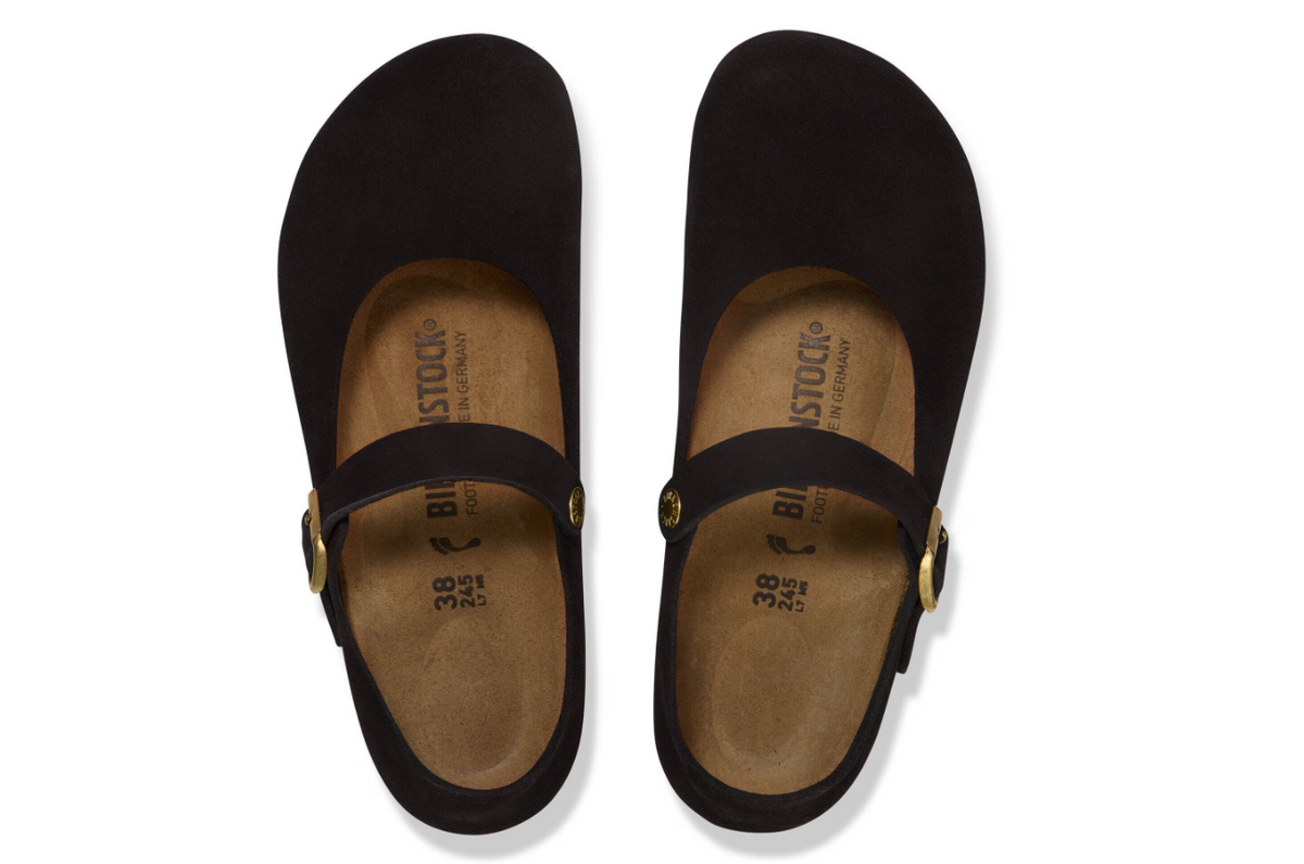Birkenstock Mantova Suede Leather - Black, Regular