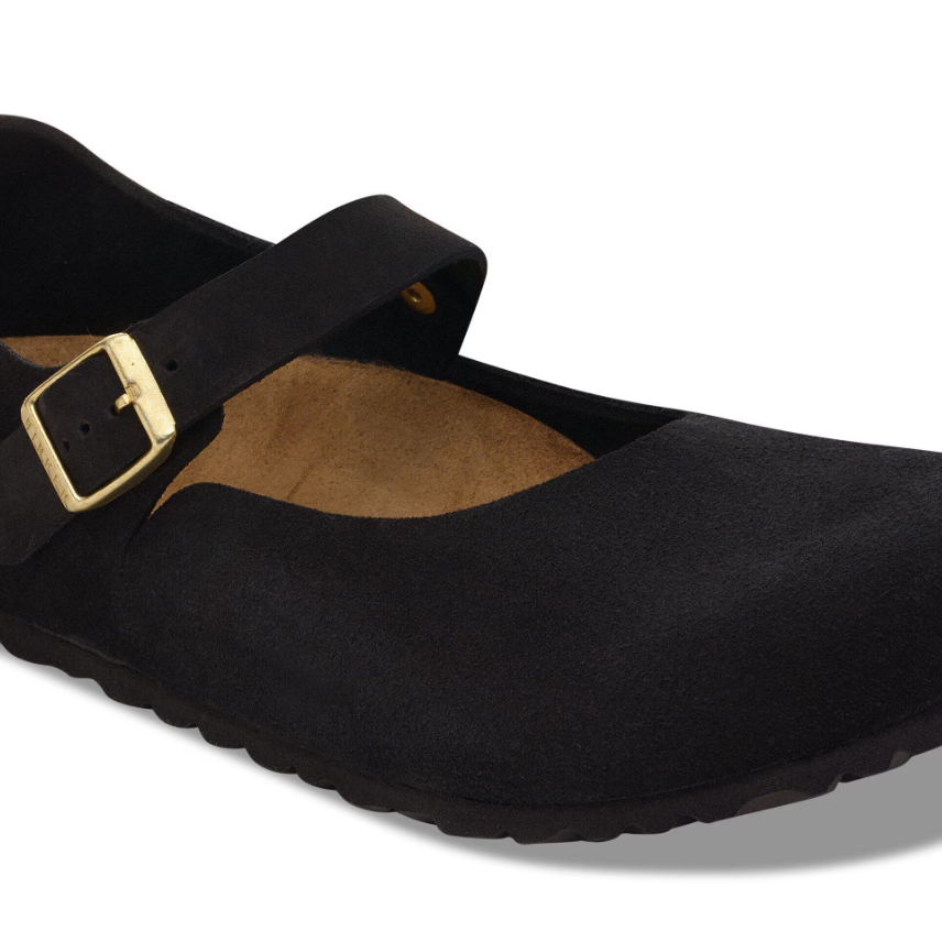 Birkenstock Mantova Suede Leather - Black, Regular