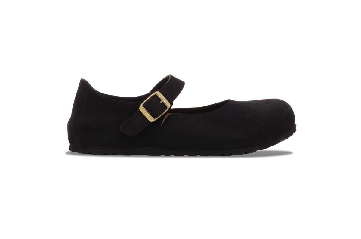 Birkenstock Mantova Suede Leather - Black, Regular