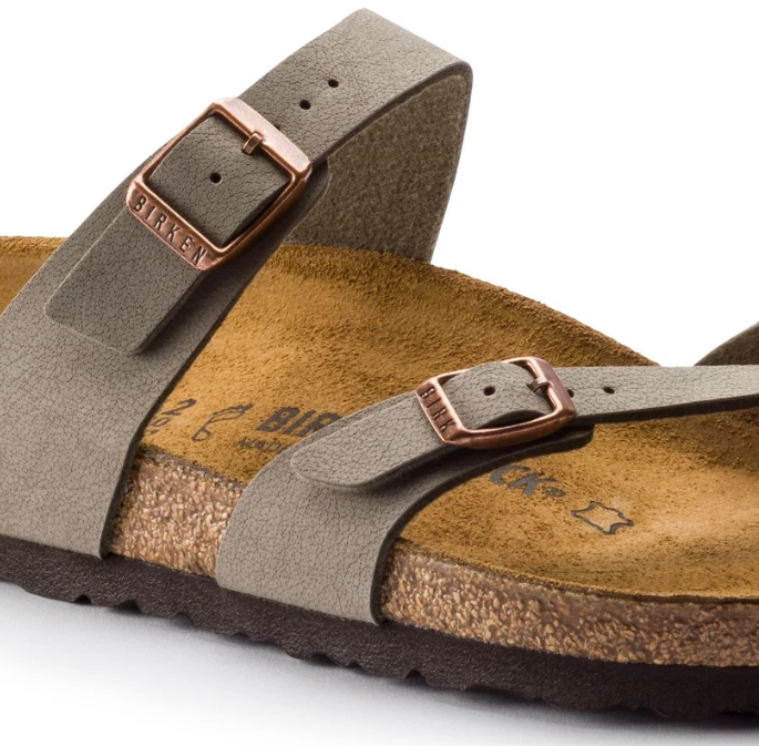 Birkenstock Mayari Birkibuc Stone Sandals - Stone, Regular