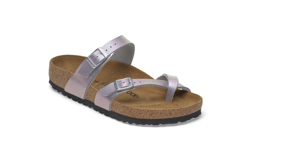 Birkenstock Mayari Birko-Flor Saffiano Iridescent Viola Regular
