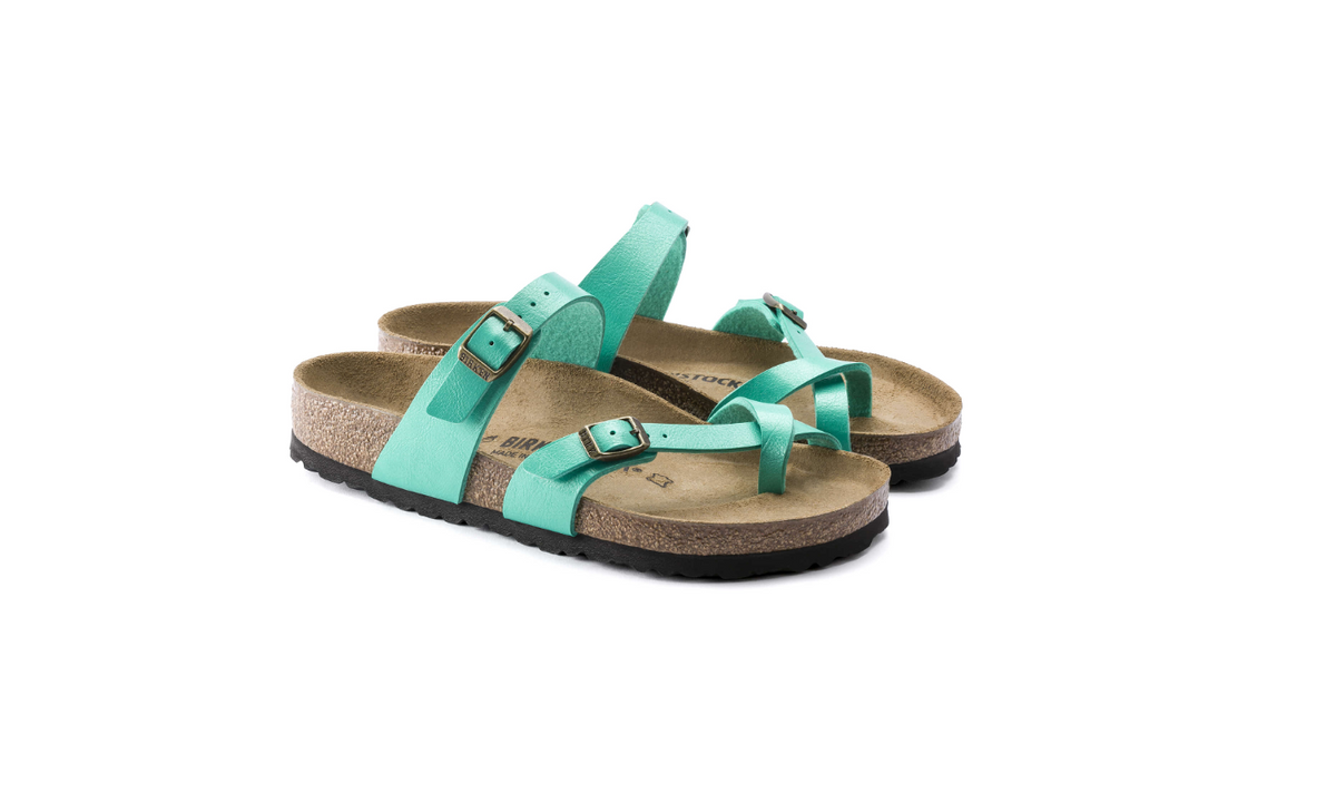 Birkenstock Mayari Birko-Flor Graceful Emerald Sandals Width