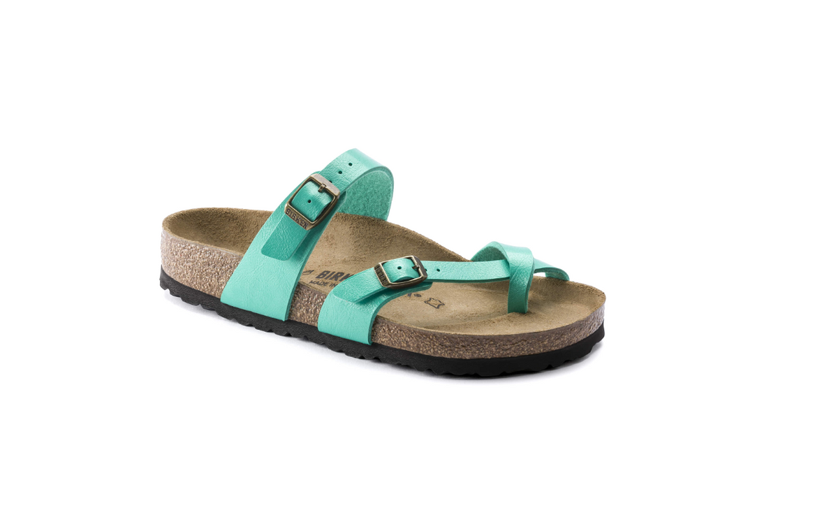 Birkenstock Mayari Birko-Flor Graceful Emerald Sandals Width