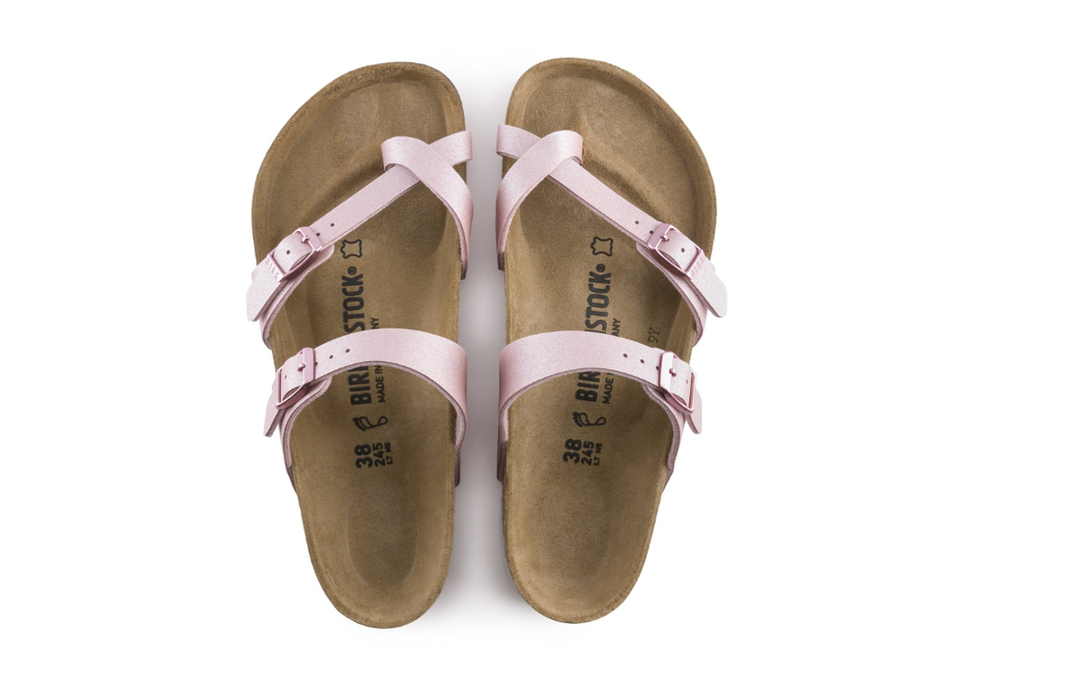 Birkenstock Mayari Birko-Flor Icy Metallic Old - Rose, Narrow