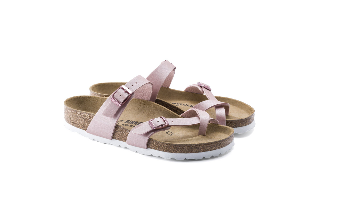Birkenstock Mayari Birko-Flor Icy Metallic Old - Rose, Narrow
