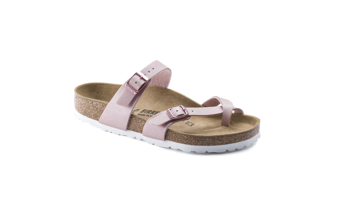 Birkenstock Mayari Birko-Flor Icy Metallic Old - Rose, Narrow