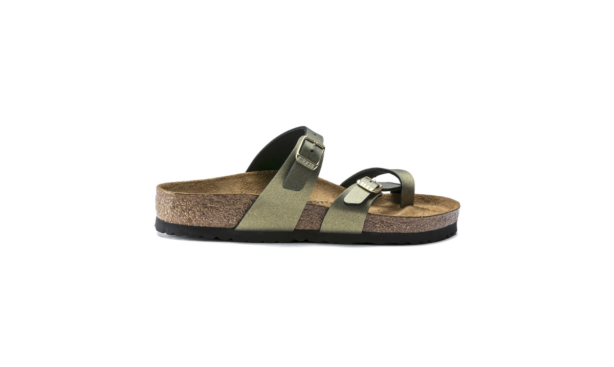 Birkenstock Mayari Birko-Flor Icy Metallic Stone Gold Regular