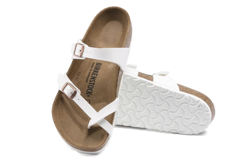 Birkenstock Mayari Birko-Flor White Sandals - w/Copper, Regular