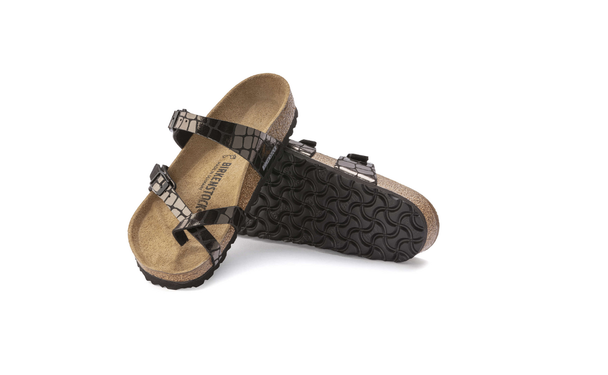 Birkenstock Mayari Micro Fibre Gator Gleam Black Regular