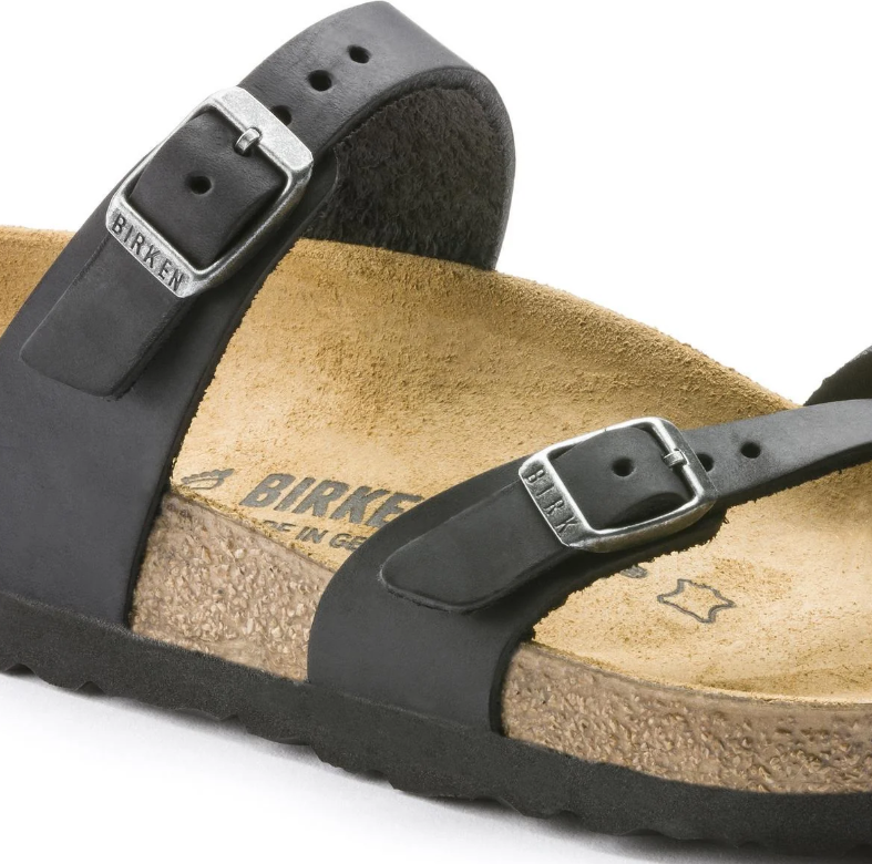 Birkenstock Mayari Oiled Leather Sandal Black Regular