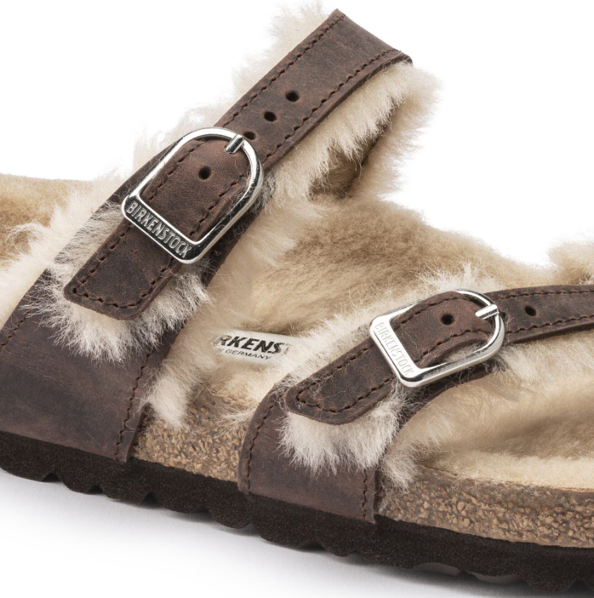 Birkenstock Mayari Shearling Oiled Leather Habana Regular