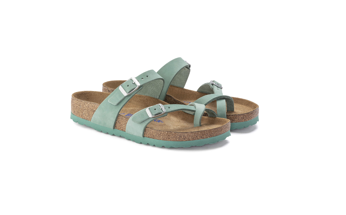 Birkenstock Mayari Soft Footbed Nubuck Leather Beryl Regular