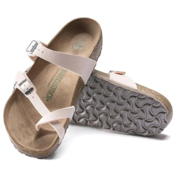Birkenstock Mayari Vegan Light Rose Birkibuc Sandals Regular