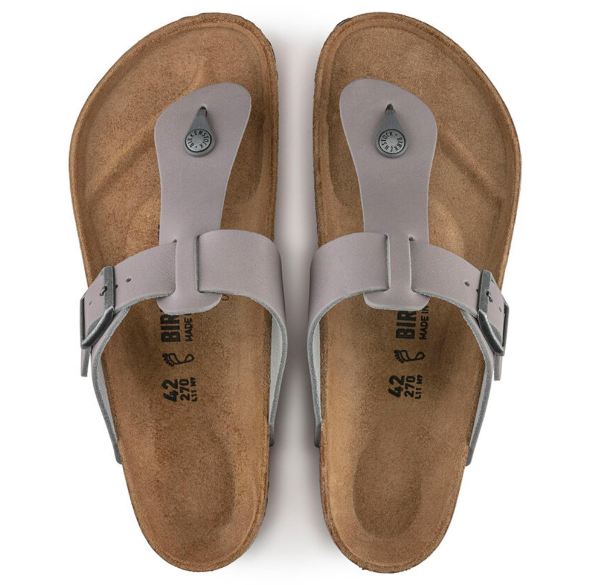 Birkenstock Medina Natural Leather Stone Coin Regular