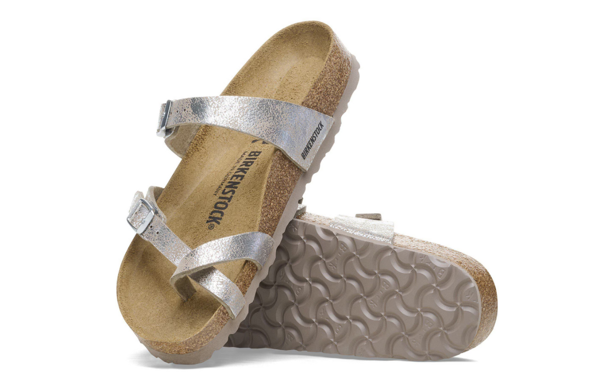 Birkenstock Mayari Sandal Washed Metallic Silver Regular