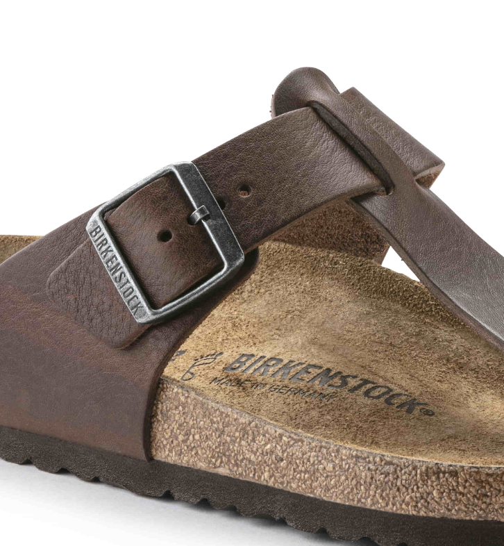 Birkenstock Medina Natural Leather Vintage Wood Roast Regular