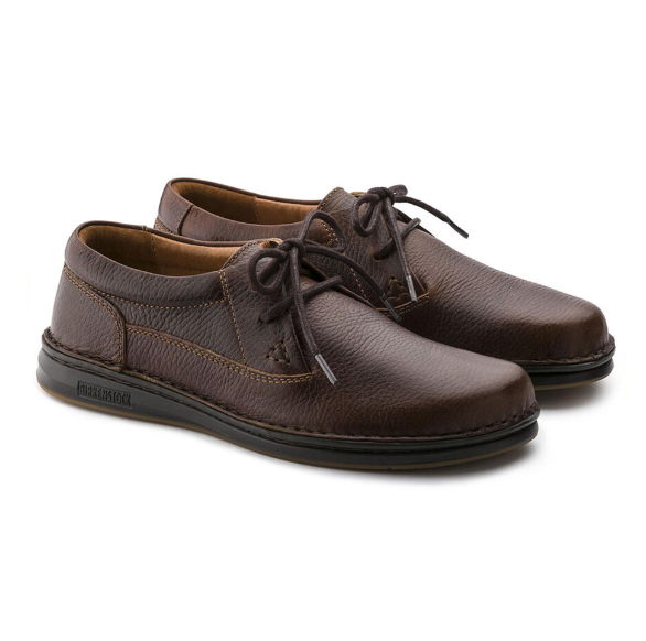 Birkenstock Memphis NL Natural Leather Dark Brown Regular