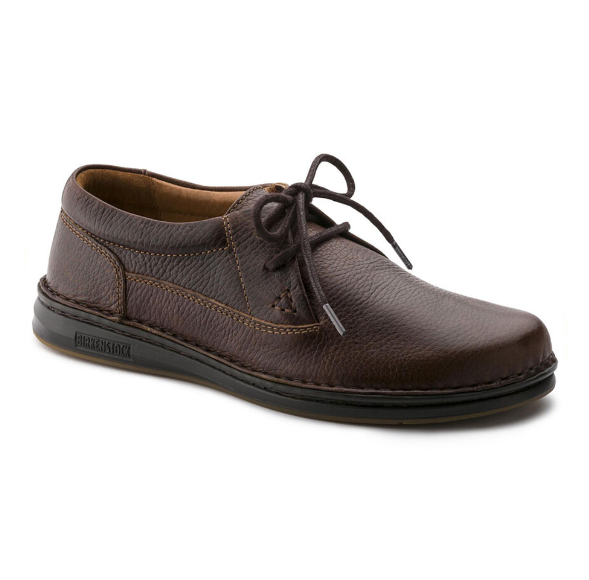 Birkenstock Memphis NL Natural Leather Dark Brown Regular