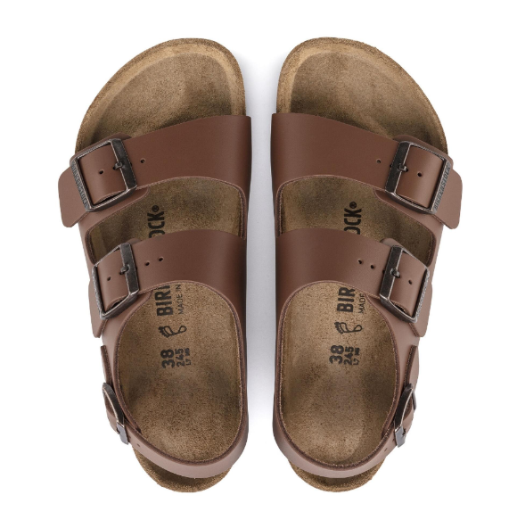 Birkenstock Milano NL Natural Leather Ginger Brown Narrow
