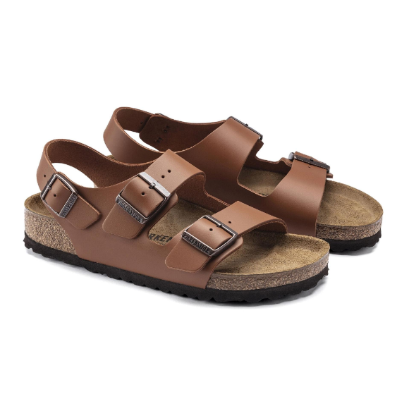 Birkenstock Milano NL Natural Leather Ginger Brown Narrow