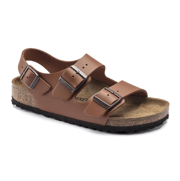 Birkenstock Milano NL Natural Leather Ginger Brown Narrow