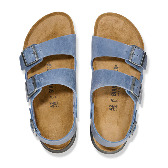 Birkenstock Milano Crosstown Oiled Leather Elemental Blue Regular