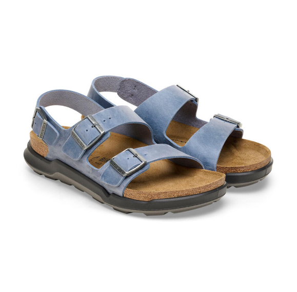 Birkenstock Milano Crosstown Oiled Leather Elemental Blue Regular