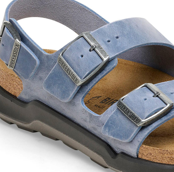 Birkenstock Milano Crosstown Oiled Leather Elemental Blue Regular
