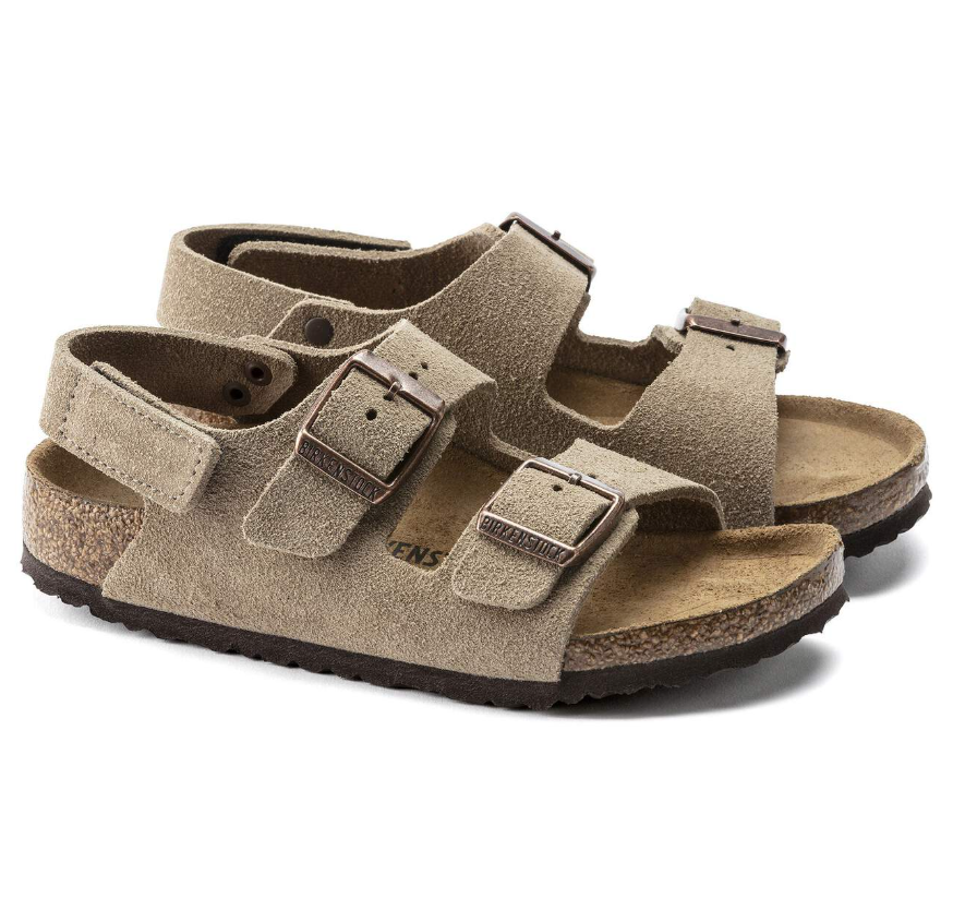 Birkenstock Milano HL Suede Kids Taupe Narrow