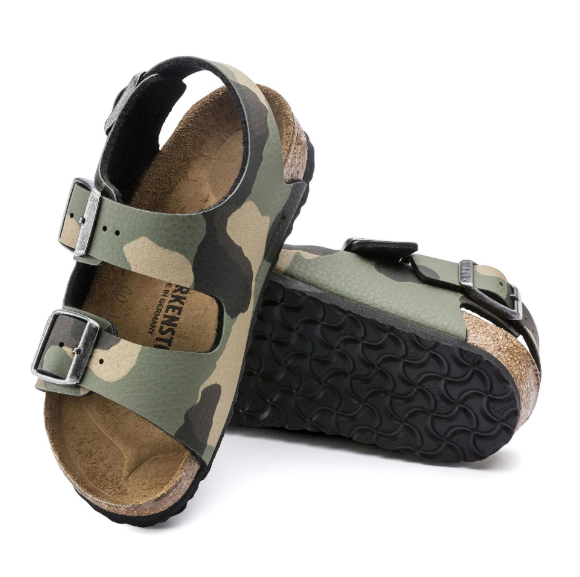 Birkenstock Milano Kids Birko-Flor Desert Soil Camo Khaki Narrow