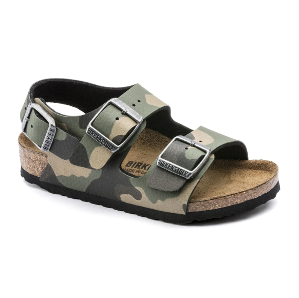 Birkenstock Milano Kids Birko-Flor Desert Soil Camo Khaki Narrow