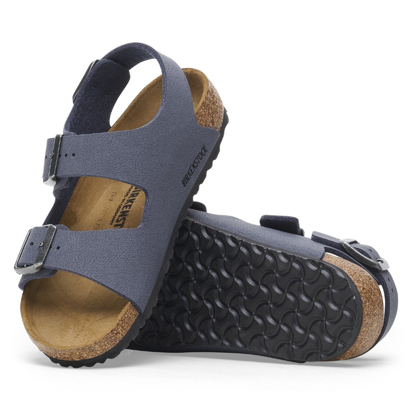 Birkenstock Milano Kids Birko-Flor Nubuck Navy Narrow