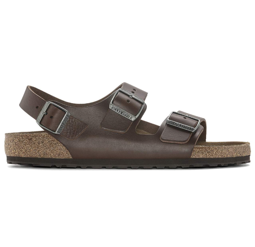 Birkenstock Milano BS Natural Leather Vintage Wood Roast Regular