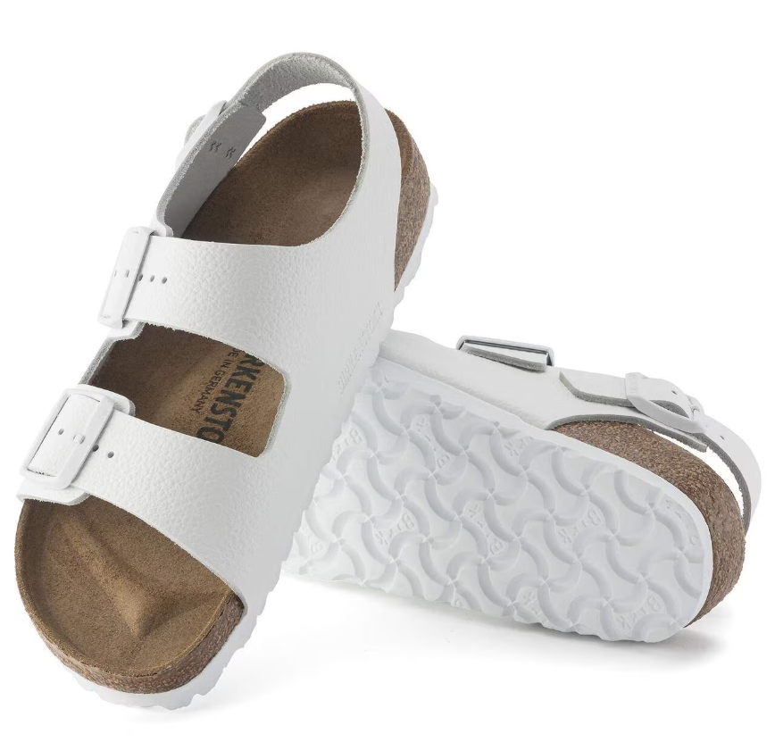 Birkenstock Milano BS Leder Natural Leather White Regular