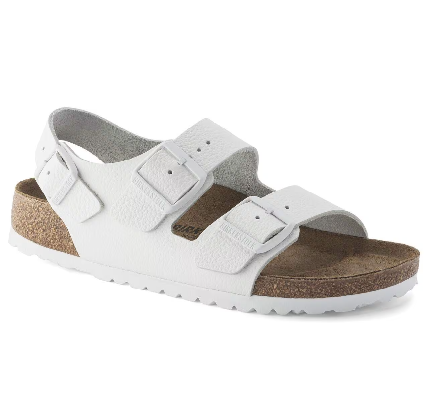 Birkenstock Milano BS Leder Natural Leather White Regular