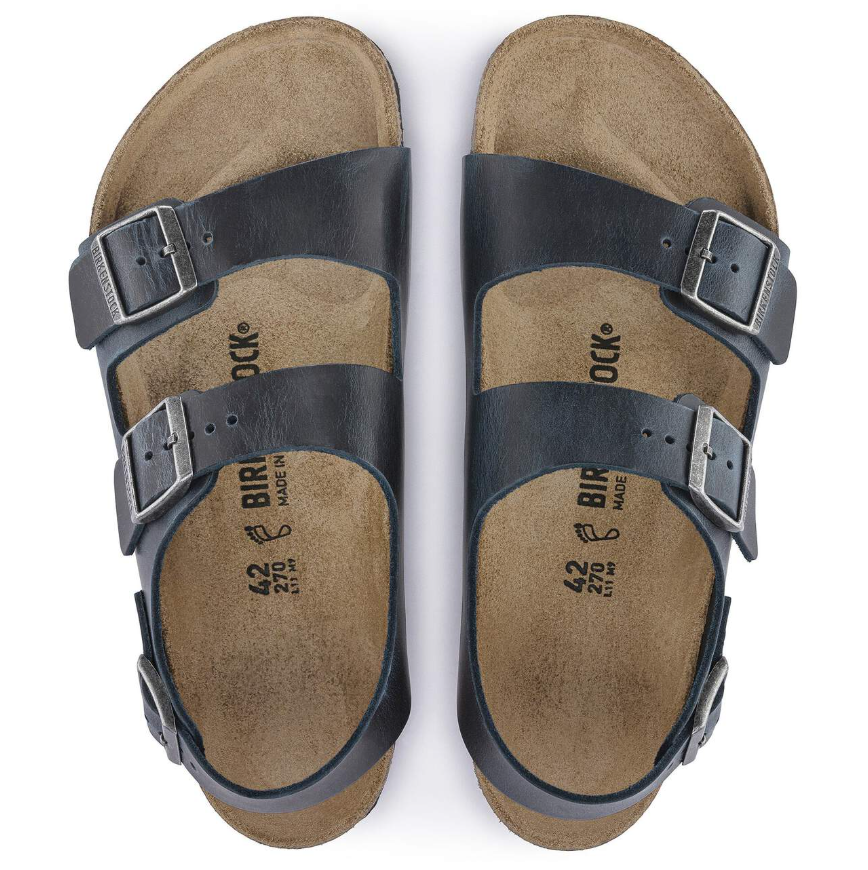 Birkenstock Milano Oiled Leather Insignia Blue Regular