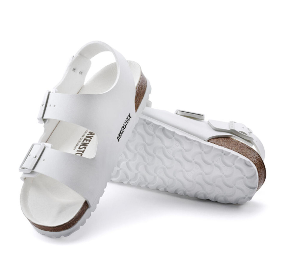 Birkenstock Milano Vegan Birko-Flor Triples White Narrow