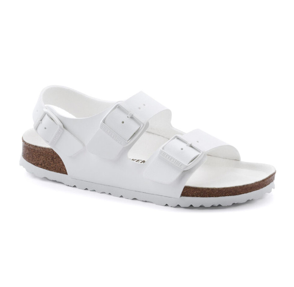 Birkenstock Milano Vegan Birko-Flor Triples White Narrow