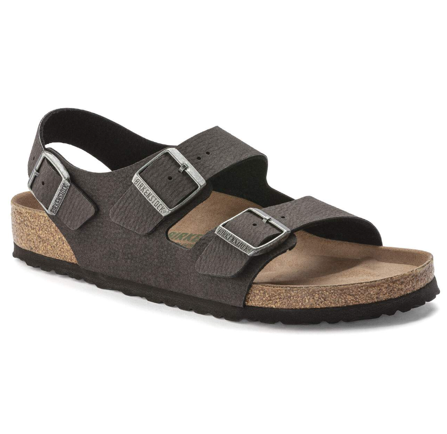 Birkenstock Milano Vegan Microfiber Desert Dust Black Regular