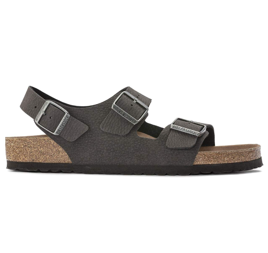 Birkenstock Milano Vegan Microfiber Desert Dust Black Regular