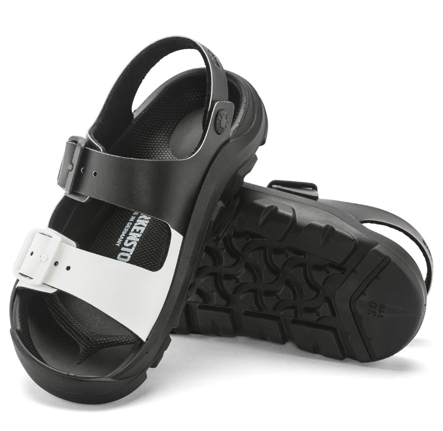 Birkenstock Mogami Birko-Flor Black/White Kids Sandals Narrow