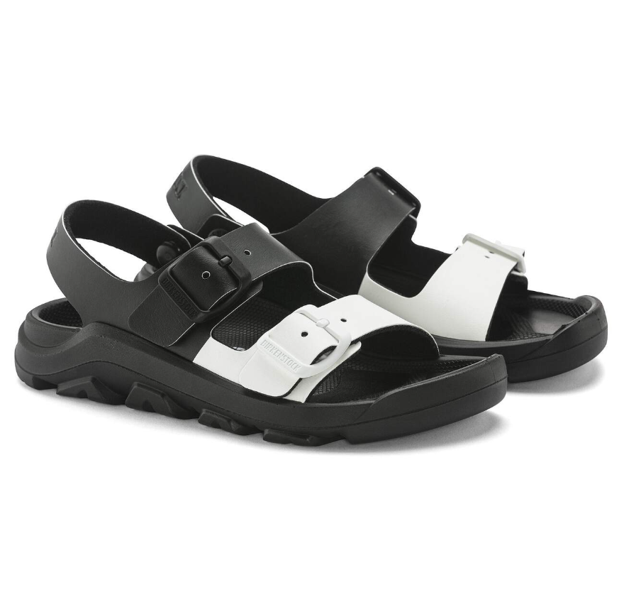 Birkenstock Mogami Birko-Flor Black/White Kids Sandals Narrow