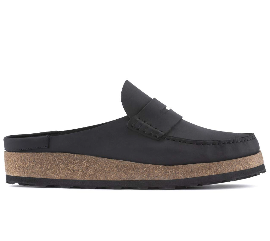 Birkenstock Naples Natural Leather Oiled Black Regular